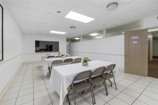 5 Bayard Rd Unit 808, Shadyside, PA 15213 - dining space with light tile patterned flooring and a drop ceiling