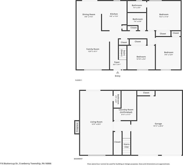 116 Buttercup Dr, Cranberry Twp, PA 16066 - room layout