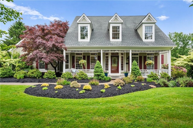 5010 W Grove Ln, Pine Twp Nal, PA 15044 - view of front facade featuring covered porch, a front lawn, and a shingled roof