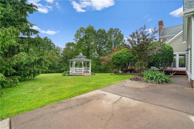 5010 W Grove Ln, Pine Twp Nal, PA 15044 - view of grassy yard featuring a gazebo, a patio area, and view of scattered trees