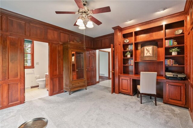 5010 W Grove Ln, Pine Twp Nal, PA 15044 - office space featuring light carpet and a ceiling fan