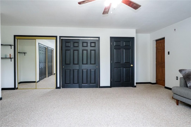 10 N St, Smith, PA 15004 - bedroom featuring carpet flooring, two closets, baseboards, and a ceiling fan