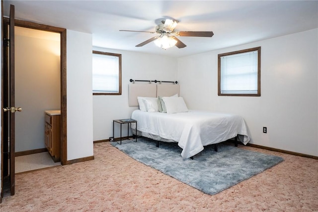 10 N St, Smith, PA 15004 - bedroom featuring light colored carpet, multiple windows, baseboards, and a ceiling fan