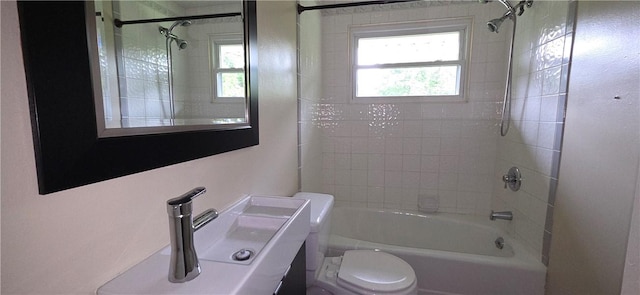 27 Elich Rd, Pa, PA 15021 - bathroom with toilet, bathtub / shower combination, healthy amount of natural light, and vanity