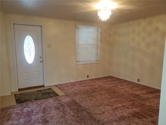 634 5th Ave, Ford City Boro, PA 16226 - foyer entrance with carpet flooring and baseboards