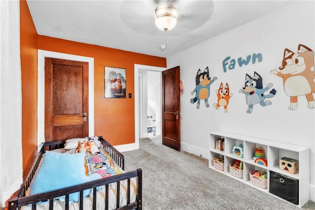 122 W Main St, Worthington, PA 16262 - bedroom with carpet flooring, baseboards, and a ceiling fan