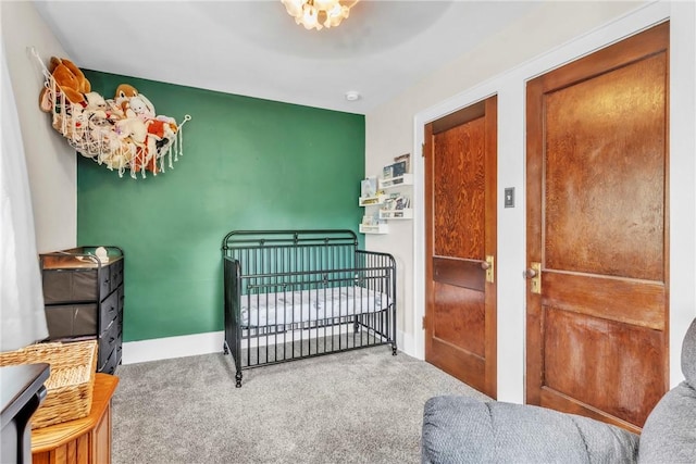122 W Main St, Worthington, PA 16262 - bedroom with carpet floors, a crib, and baseboards