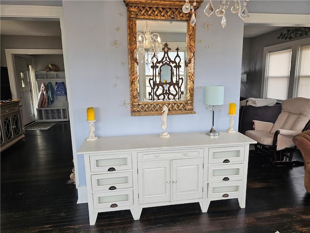 3213 Brownsville Rd, Brentwood, PA 15227 - detailed view of wood finished floors and a chandelier