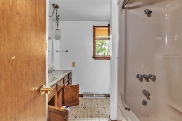 408 Mitchell Ave, City Of But Nw, PA 16001 - full bathroom featuring tile patterned floors, double vanity, and washtub / shower combination