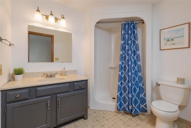 408 Mitchell Ave, City Of But Nw, PA 16001 - full bathroom featuring vanity, curtained shower, and tile patterned floors