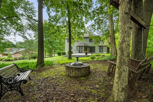 100 Firethorn Rd, Economy, PA 15005 - view of yard featuring a fire pit