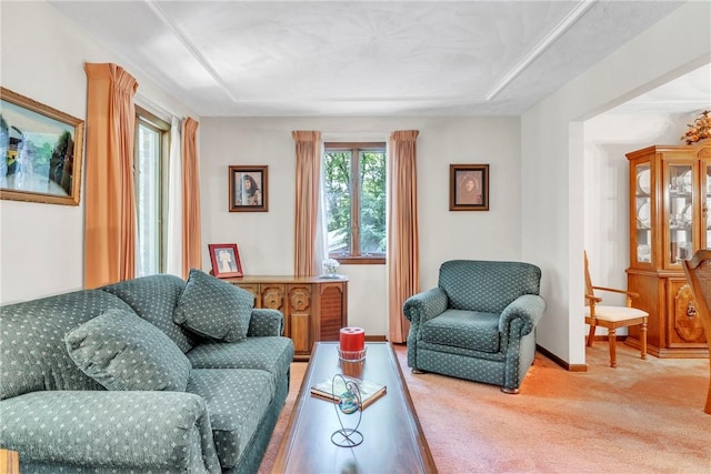 454 Cherokee Dr, Center Twp But, PA 16001 - living room featuring carpet flooring