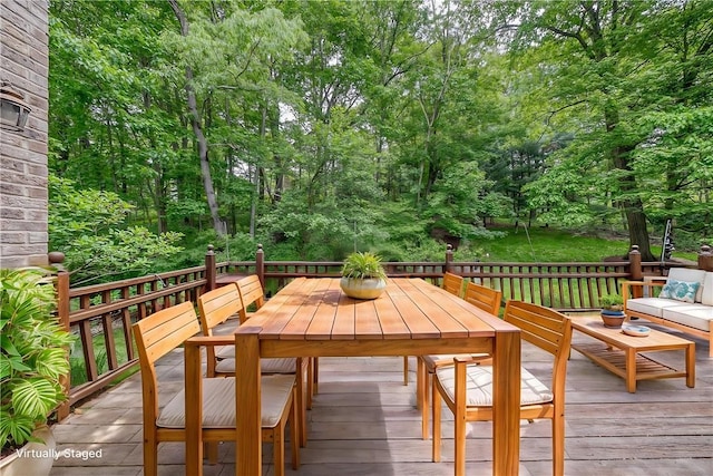 23 Pintail Dr, Indiana Twp Nal, PA 15238 - wooden terrace with outdoor dining space and outdoor lounge area