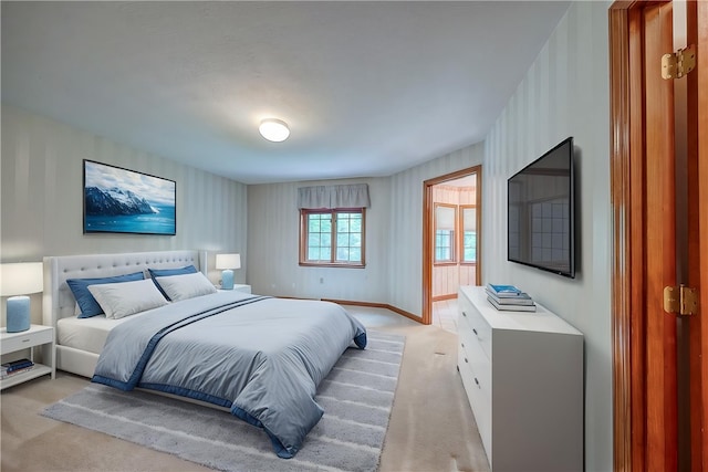 23 Pintail Dr, Indiana Twp Nal, PA 15238 - bedroom featuring light colored carpet and wallpapered walls