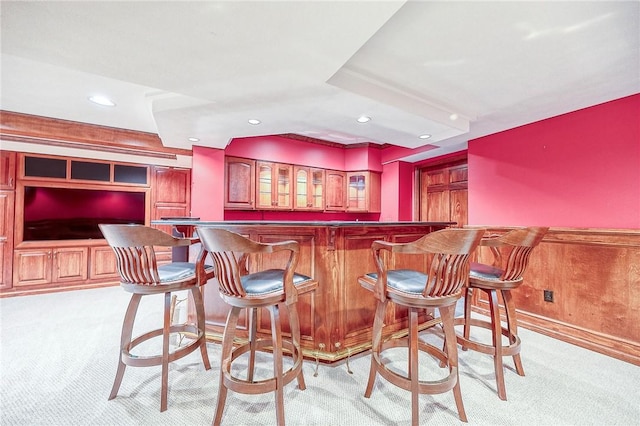 23 Pintail Dr, Indiana Twp Nal, PA 15238 - indoor dry bar featuring light colored carpet and recessed lighting
