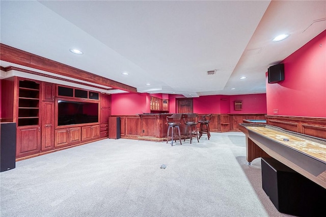 23 Pintail Dr, Indiana Twp Nal, PA 15238 - indoor wet bar with light carpet and recessed lighting