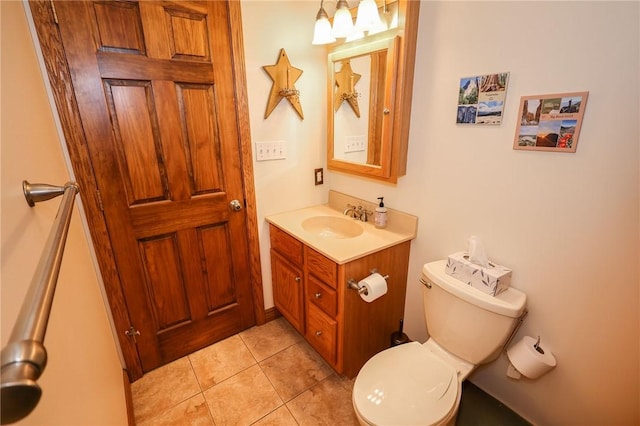1147 Annisville Rd, Washington Twp But, PA 16050 - bathroom featuring vanity, toilet, and tile patterned flooring