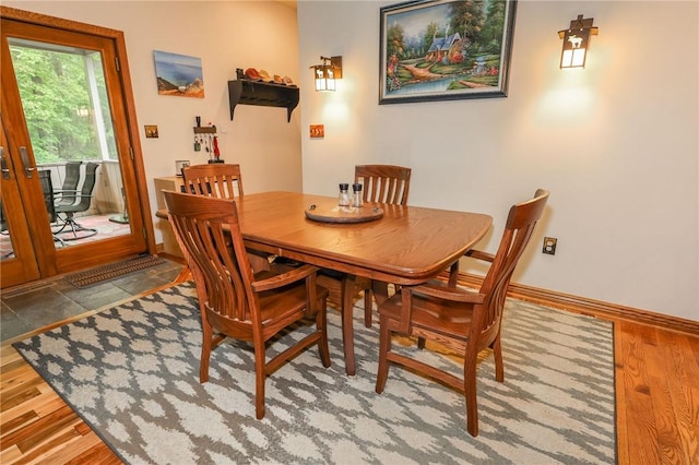 1147 Annisville Rd, Washington Twp But, PA 16050 - dining space featuring baseboards and wood finished floors