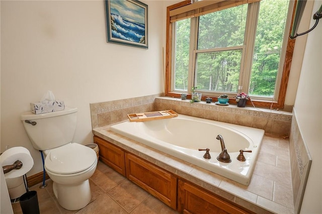 1147 Annisville Rd, Washington Twp But, PA 16050 - full bath with a bath, toilet, and tile patterned floors