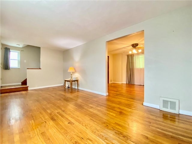 2220 Jacob St, Overbrook, PA 15234 - spare room with wood finished floors, baseboards, and a ceiling fan