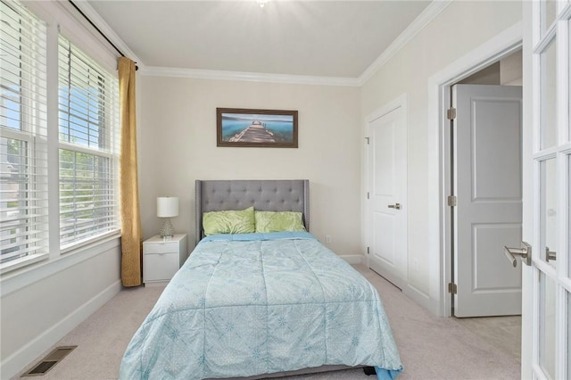 712 Mulkerrin Ct, Pine Twp Nal, PA 16046 - bedroom featuring light carpet, crown molding, and baseboards