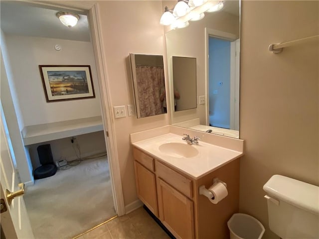 350 Hidden Ridge Ct Unit 302, South Park, PA 15129 - bathroom featuring vanity, toilet, and tile patterned flooring