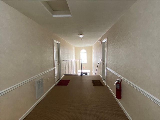 350 Hidden Ridge Ct Unit 302, South Park, PA 15129 - hallway with attic access, carpet flooring, and baseboards