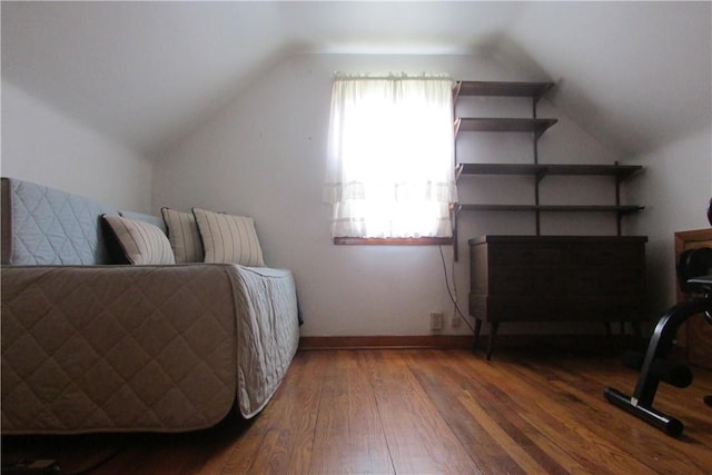 12840 Lincoln Way N, Huntingdon, PA 15642 - bedroom with hardwood / wood-style floors and vaulted ceiling