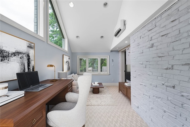 2293 Country Club Dr, Upper St Clair, PA 15241 - office space featuring high vaulted ceiling, light carpet, and recessed lighting