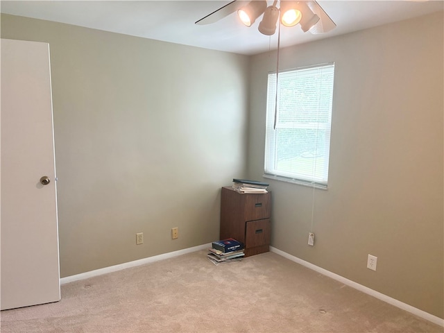 199 Lyon Ln, Lancaster Twp, PA 16037 - spare room with ceiling fan, carpet floors, and baseboards