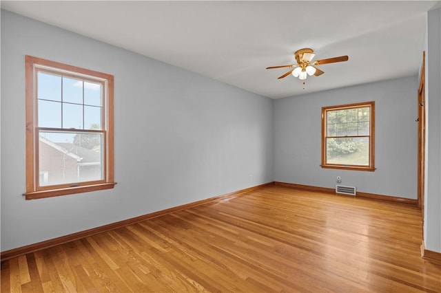 1311 Agnew Ave, Hopewell Twp Bea, PA 15001 - empty room with baseboards, light wood-style flooring, and ceiling fan