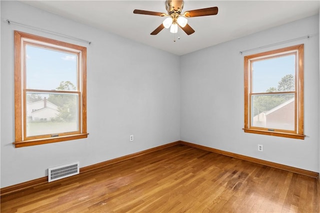 1311 Agnew Ave, Hopewell Twp Bea, PA 15001 - empty room with light wood-type flooring, baseboards, and ceiling fan