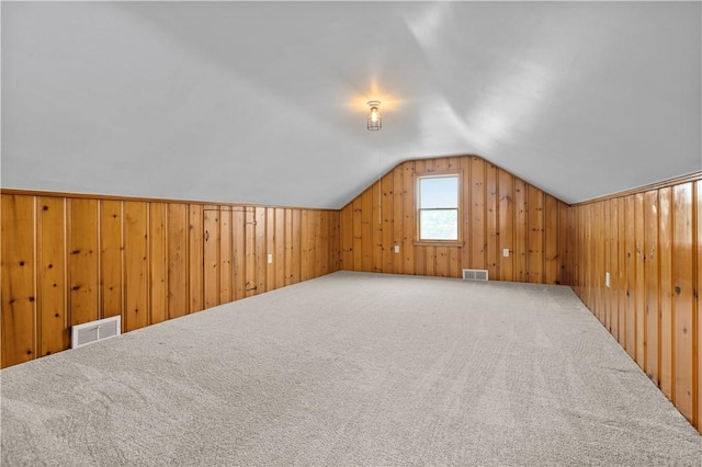 1311 Agnew Ave, Hopewell Twp Bea, PA 15001 - bonus room featuring lofted ceiling, wooden walls, and carpet floors