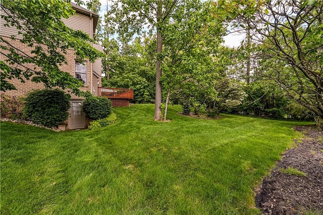 1500 Fitzgerald Ct, Unity Twp, PA 15601 - view of green lawn featuring a deck