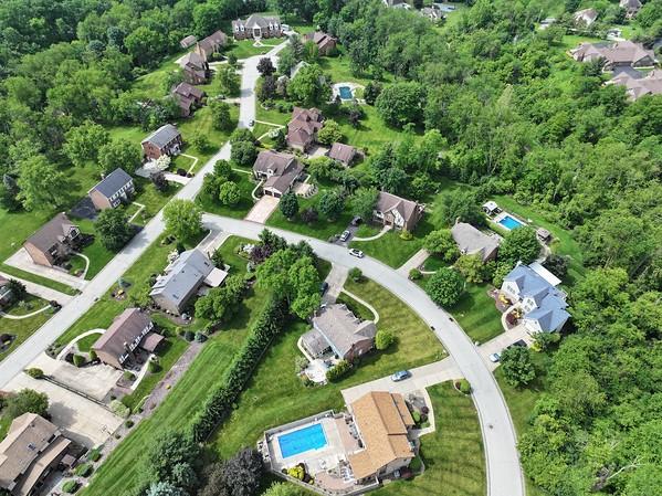 401 Chelsea Dr, Jefferson Hills, PA 15025 - aerial overview of property's location with nearby suburban area