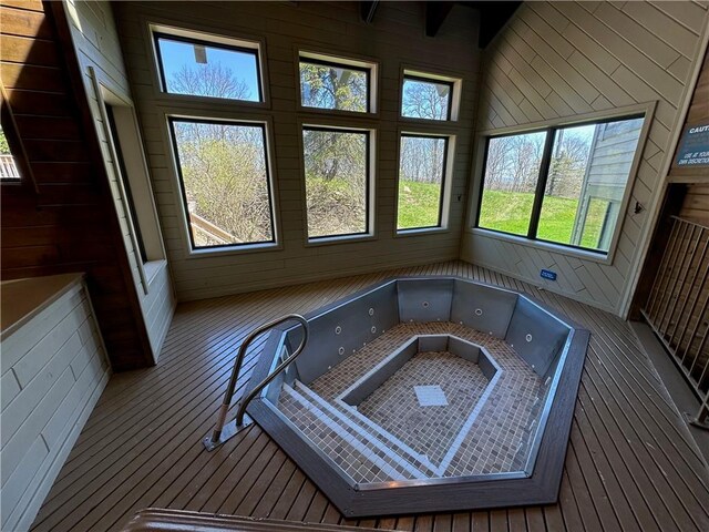 B45A Stoneridge Dr, Seven Springs Resort, PA 15557 - unfurnished sunroom with a jacuzzi
