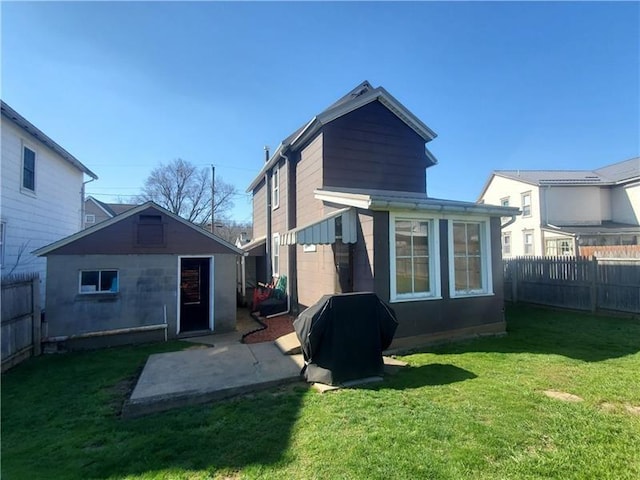805 Sunset St, Rural Valley Boro, PA 16249 - rear view of house featuring a patio and an outdoor structure