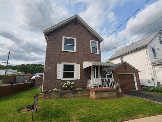 805 Sunset St, Rural Valley Boro, PA 16249 - traditional-style house with an outbuilding, driveway, and a garage