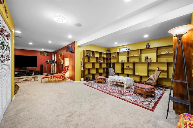 5834 Windsor Ct, South Fayette, PA 15057 - sitting room with carpet and recessed lighting