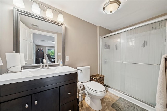 2510 7th St, New Kensington, PA 15068 - full bath with toilet, a stall shower, vanity, and tile patterned flooring