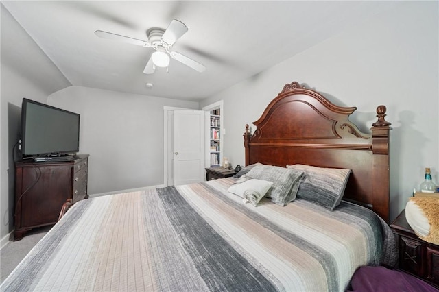 2510 7th St, New Kensington, PA 15068 - bedroom featuring ceiling fan, lofted ceiling, and baseboards