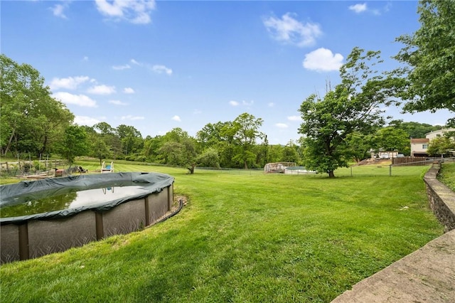 2510 7th St, New Kensington, PA 15068 - view of yard with a covered pool and view of scattered trees