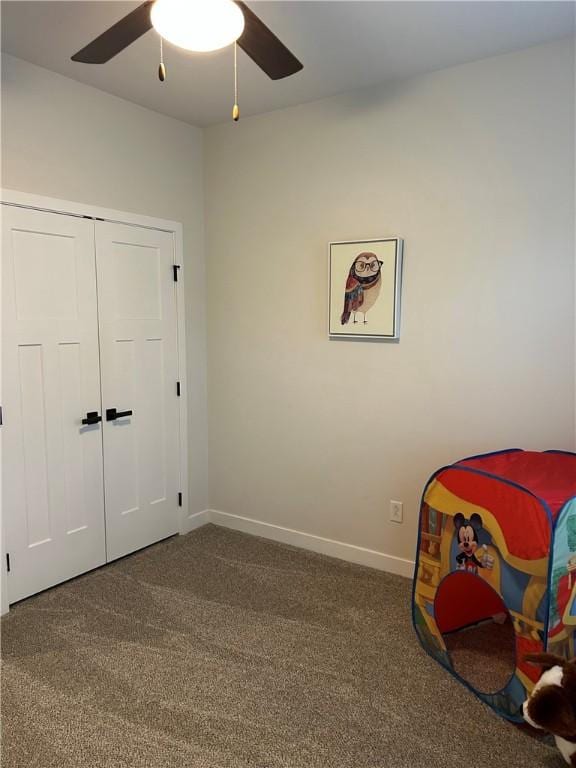150 Moyer Hill Dr, Cranberry Twp, PA 16066 - unfurnished bedroom featuring carpet flooring, baseboards, and a ceiling fan