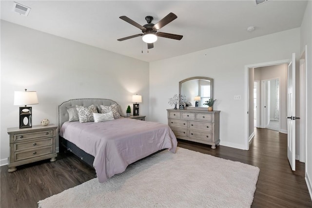 150 Moyer Hill Dr, Cranberry Twp, PA 16066 - bedroom with dark wood-type flooring, baseboards, and ceiling fan