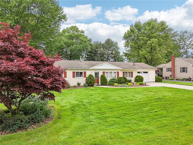 96 Concord Rd, Hermitage, PA 16148 - view of front of home featuring driveway, an attached garage, and a front lawn