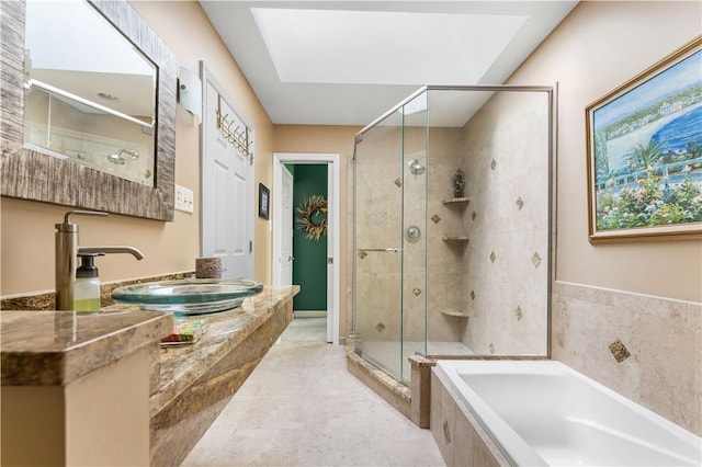 504 Timber Ln, Jefferson Hills, PA 15025 - full bath with a garden tub, a stall shower, and vanity