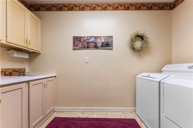 504 Timber Ln, Jefferson Hills, PA 15025 - washroom with cabinet space, washing machine and clothes dryer, and baseboards
