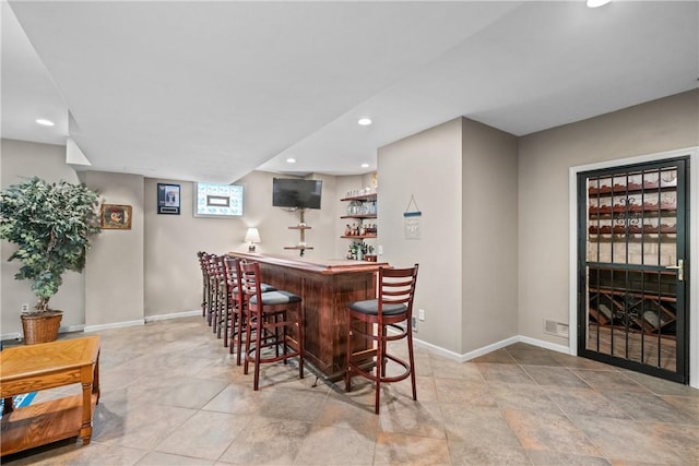 110 Marcur Ln, Center Twp Bea, PA 15061 - indoor dry bar with baseboards and recessed lighting