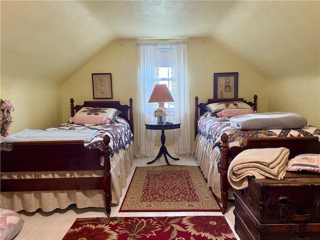 411 Harrison W, Kittanning Boro, PA 16201 - bedroom with lofted ceiling and wood finished floors