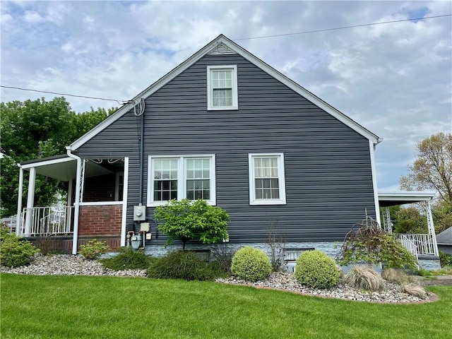 411 Harrison W, Kittanning Boro, PA 16201 - view of home's exterior with a porch and a yard